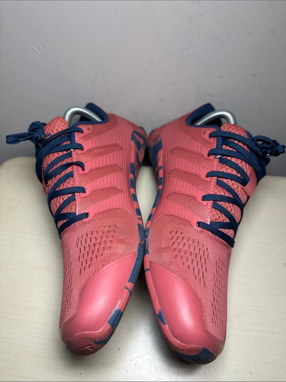 Inov-8 mens bare-xf boomerang Coral Pink and Navy Trail Sneakers